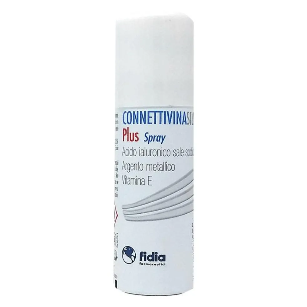 Fidia Connettivina Silver Plus Spray - Medicazione in polvere per ferite e scottature, 50 ml