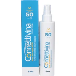 Fidia Connettivina Spray Anti-Aging SPF50 Emulsione solare ultra leggera idratante e antiossidante, 180 ml