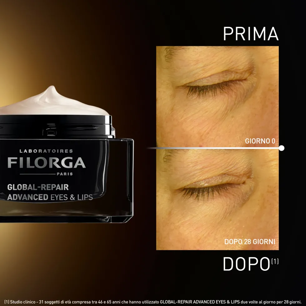 Filorga Global-Repair Advanced Eyes & Lips - Crema anti-età per il contorno occhi e labbra, 15 ml