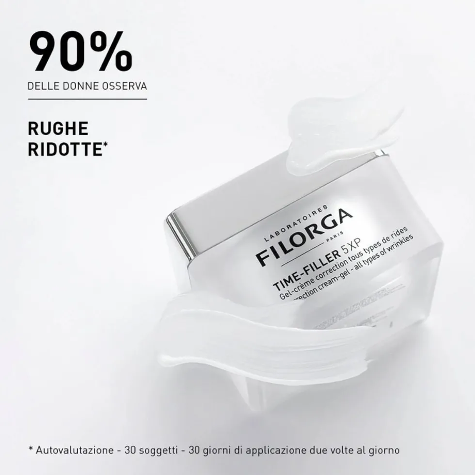 Filorga Time Filler - 5XP Crema-Gel Correttiva 5 Tipi di Rughe Viso Collo, 50ml