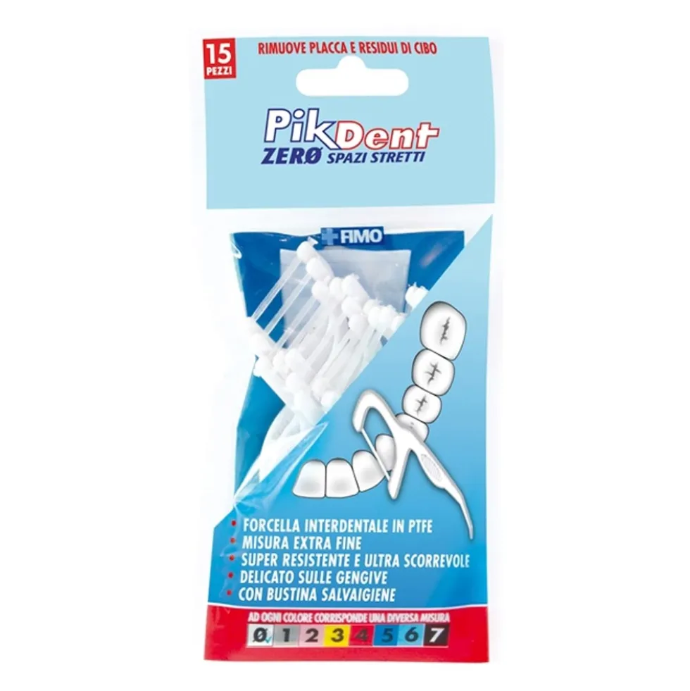 Fimo Pikdent - Zero Spazi Stretti Forcelle Interdentali, 15 forcelle