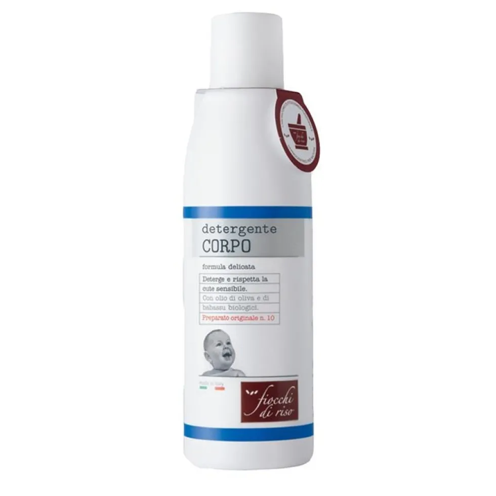Fiocchi di Riso Detergente corpo - Detergente delicato per la pelle sensibile dei neonati, 200 ml