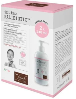Fiocchi di Riso Kalibiotic - Detergente intimo lenitivo e riequilibrante, 2 flaconi da 240 ml