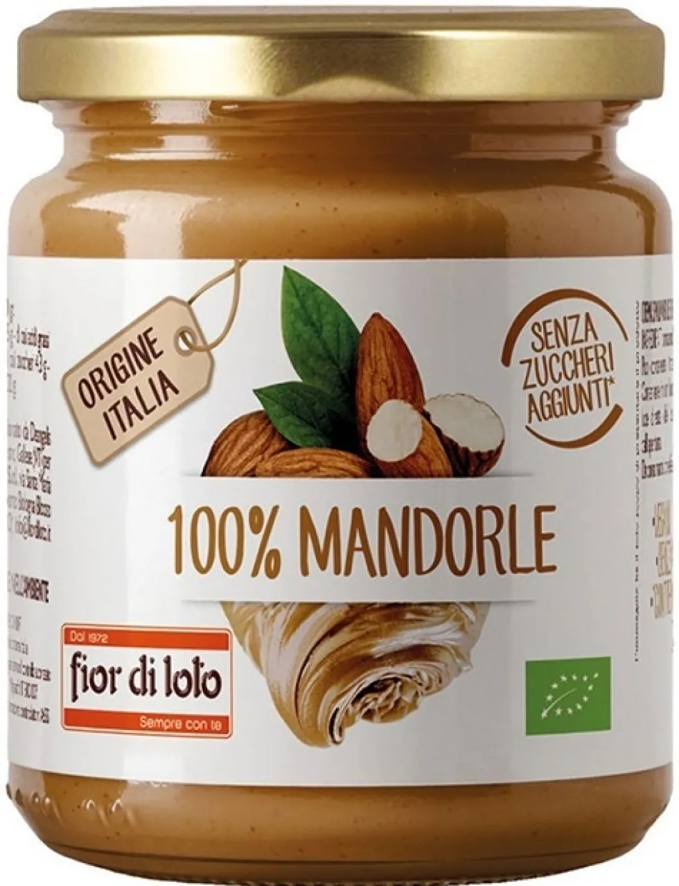 Fior di Loto Crema 100% di Mandorle Tostare, 200g