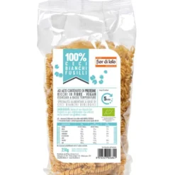 Fior di Loto Fusilli di ceci bianchi bio senza glutine per la dieta vegana, 250 g
