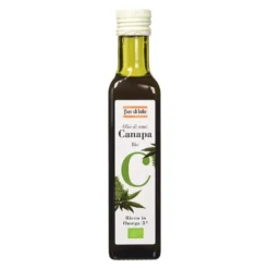 Fior di Loto Olio di canapa bio - Olio alimentare biologico per il controllo del colesterolo, 250 ml