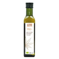 Fior di Loto Olio di canapa bio - Olio alimentare biologico per il controllo del colesterolo, 250 ml