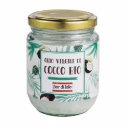 Fior di Loto Olio vergine di cocco bio - Olio vegetale per la cucina e la cosmetica, 410 g
