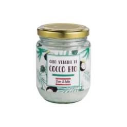 Fior di Loto Olio Vergine di Cocco Bio - Olio di cocco per uso alimentare e cosmetico, 180 g