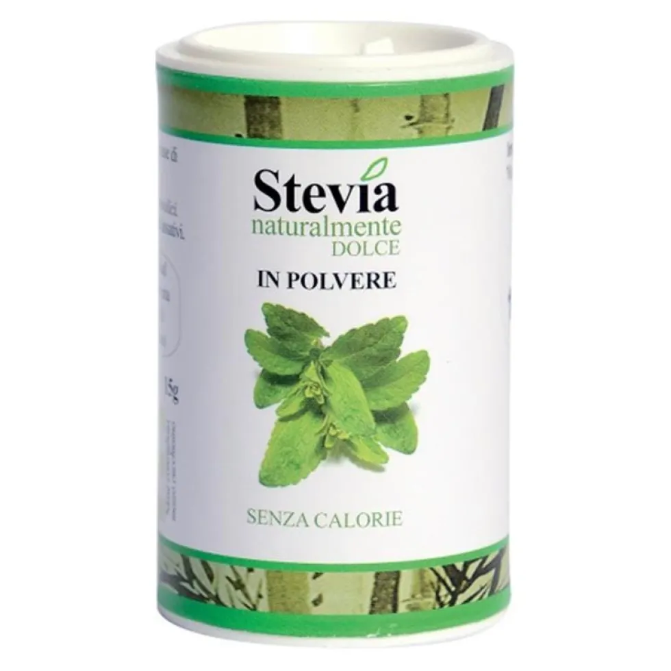 Fior di Loto Stevia Naturalmente Dolce - Edulcorante in polvere senza calorie, 15 g