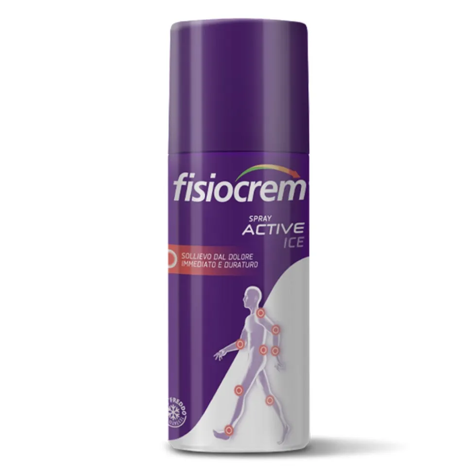 Fisiocrem Spray Active Ice Dispositivo Medico Dolori Articolari Muscolari, 150ml