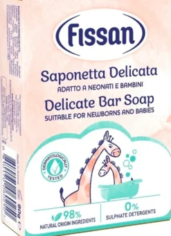 Fissan Saponetta Delicata adatto a neonati e bambini, 90 g