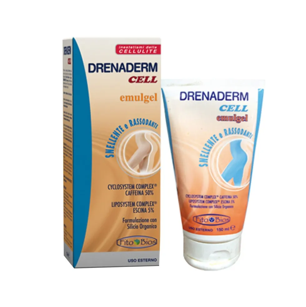 Fitobios Drenaderm Gel Emulgel - Gel ad azione drenante e rassodante per il corpo, 150 ml