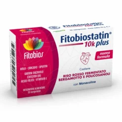 Fitobios Fitobiostatin 10k Plus - Integratore per il controllo del colesterolo, 30 compresse