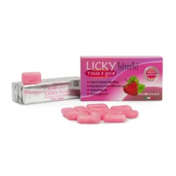 Fitobucaneve Licky Caramelle Bambini per Tosse e mal di Gola, 24 caramelle