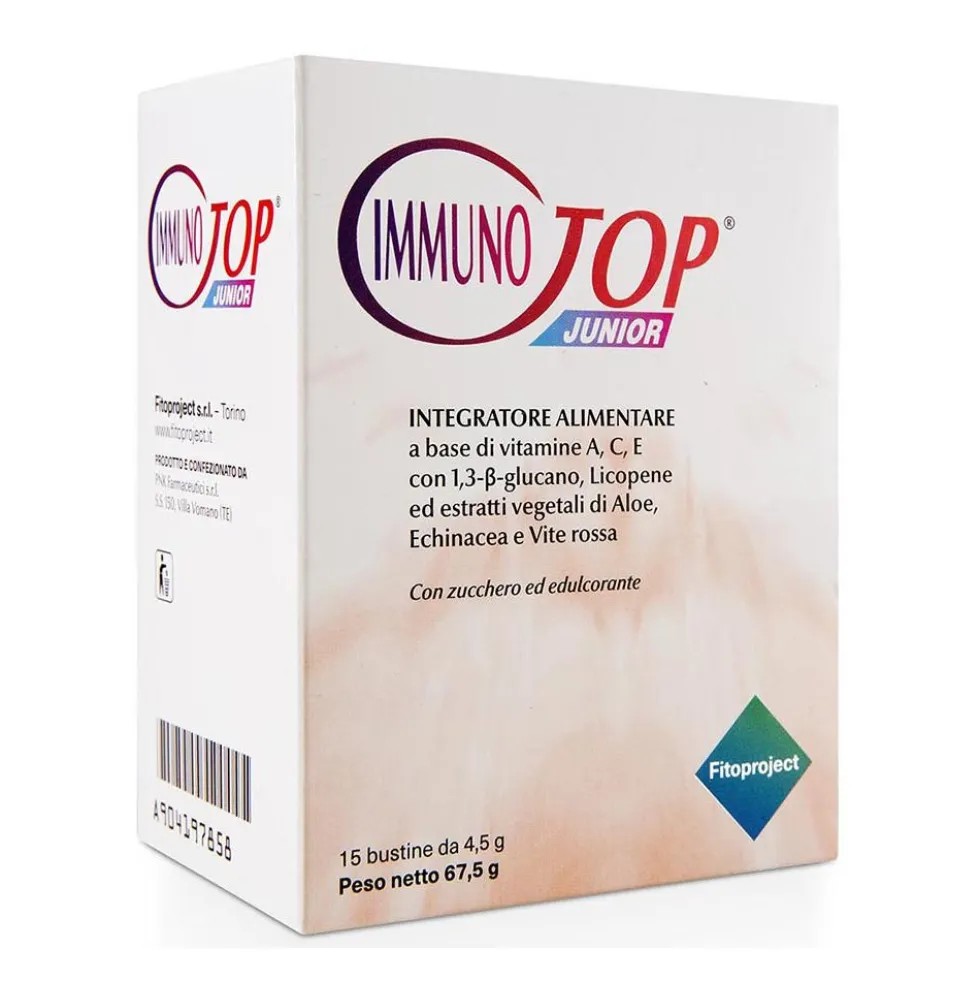Fitoproject Immunotop - Junior Integratore Alimentare, 15 Buste