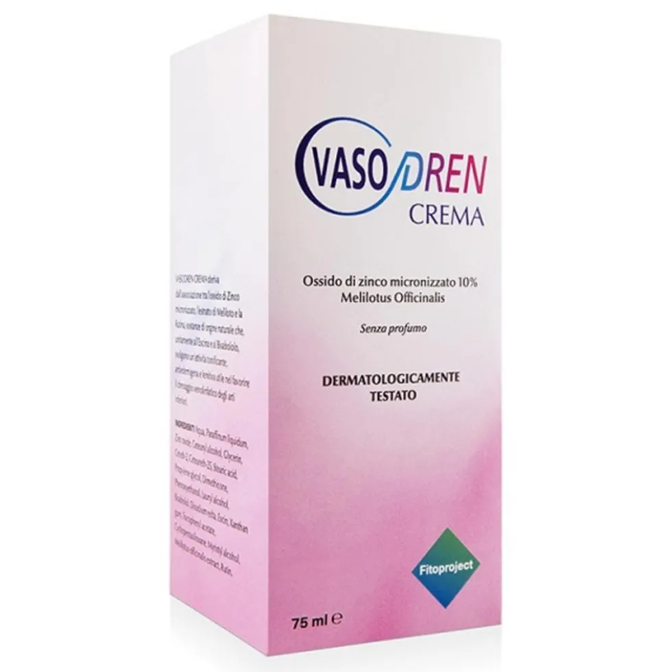 Fitoproject Vasodren - Crema Gambe per il Drenaggio Linfatico, 75ml