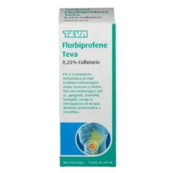 Flurbiprofene Teva 0,25% Collutorio Irritazione e Infiammazione Cavo Orofaringeo, 160ml