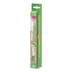 Forhans Respect - Spazzolino ecologico per l'igiene orale con setole medie, 1 pezzo