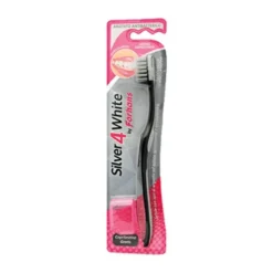 Forhans Silver4White - Spazzolino antiplacca con ioni di argento ad azione igienizzante, 1 pezzo