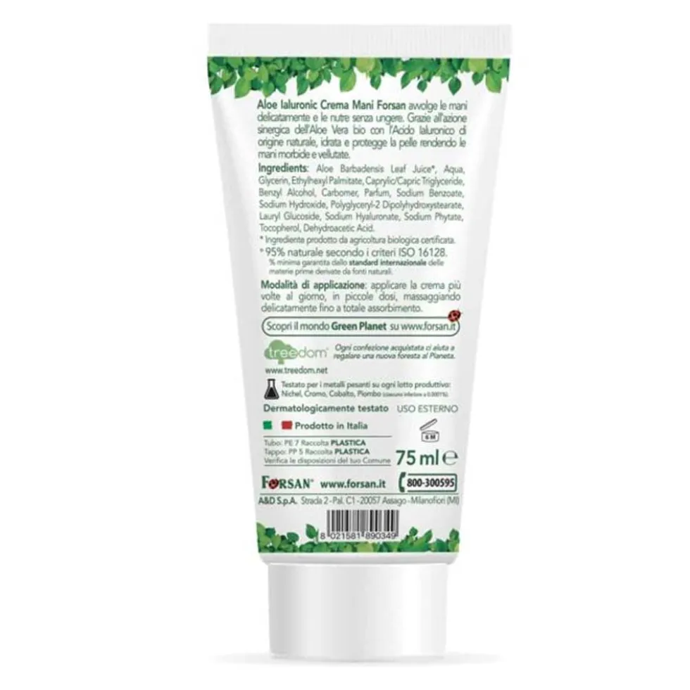 Forsan Aloe Ialuronic - Crema Mani Nutriente, 75ml