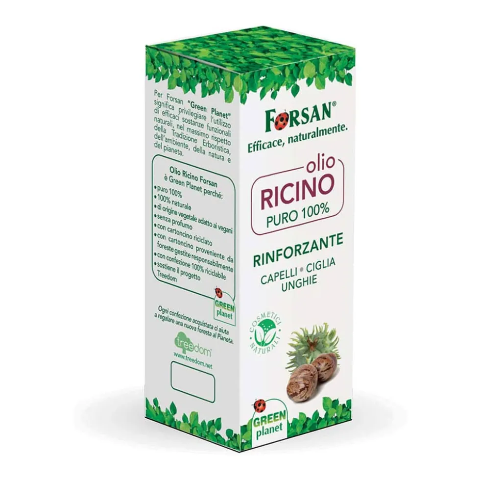 Forsan Olio di Ricino Rinforzante Capelli Ciglia e Unghie, 100ml