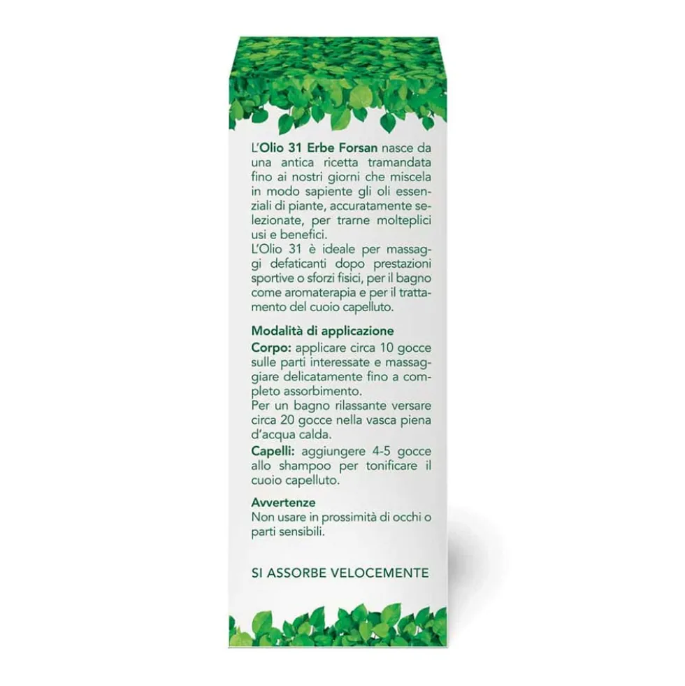 Forsan Olio 31 Erbe Balsamico Defaticante, 100ml