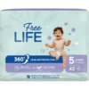 Freelife Junior Pannolini per bambini taglia 5 da 11 a 16 kg, 42 pannolini