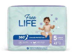 Freelife Junior Pannolini per bambini taglia 5 da 11 a 16 kg, 42 pannolini