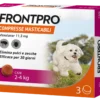 Frontpro 11,3 mg Compresse masticabili antiparassitarie per cani da 2 a 4 kg, 3 compresse