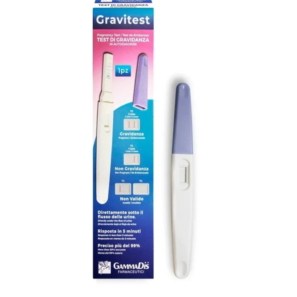 Gammadis Farmaceutici Gravitest Test di Gravidanza, 1 pezzo