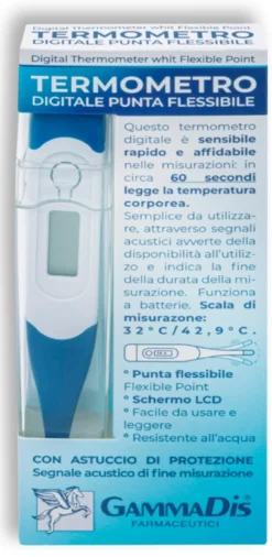 GammaDis Termometro Digitale Punta Flessibile, 1 Pezzo