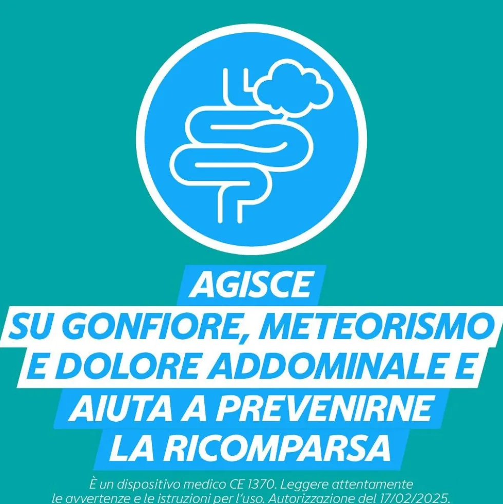 Gaviscon Intestino Gonfiore e Meteorismo - Dispositivo medico per i disturbi intestinali, 30 capsule