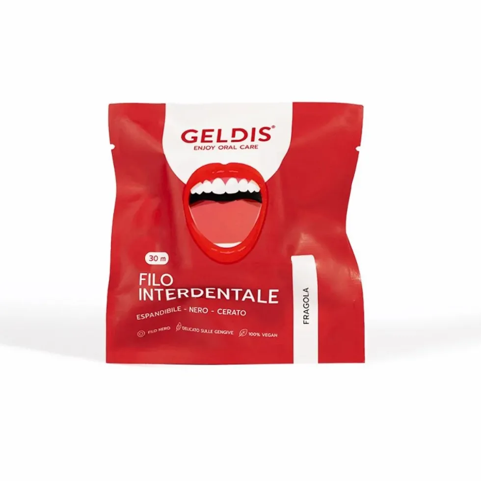 Geldis Filo Interdentale espandibile alla Fragola, 30metri