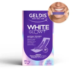 Geldis White Glow - Strisce adesive per lo sbiancamento dentale, 28 strisce