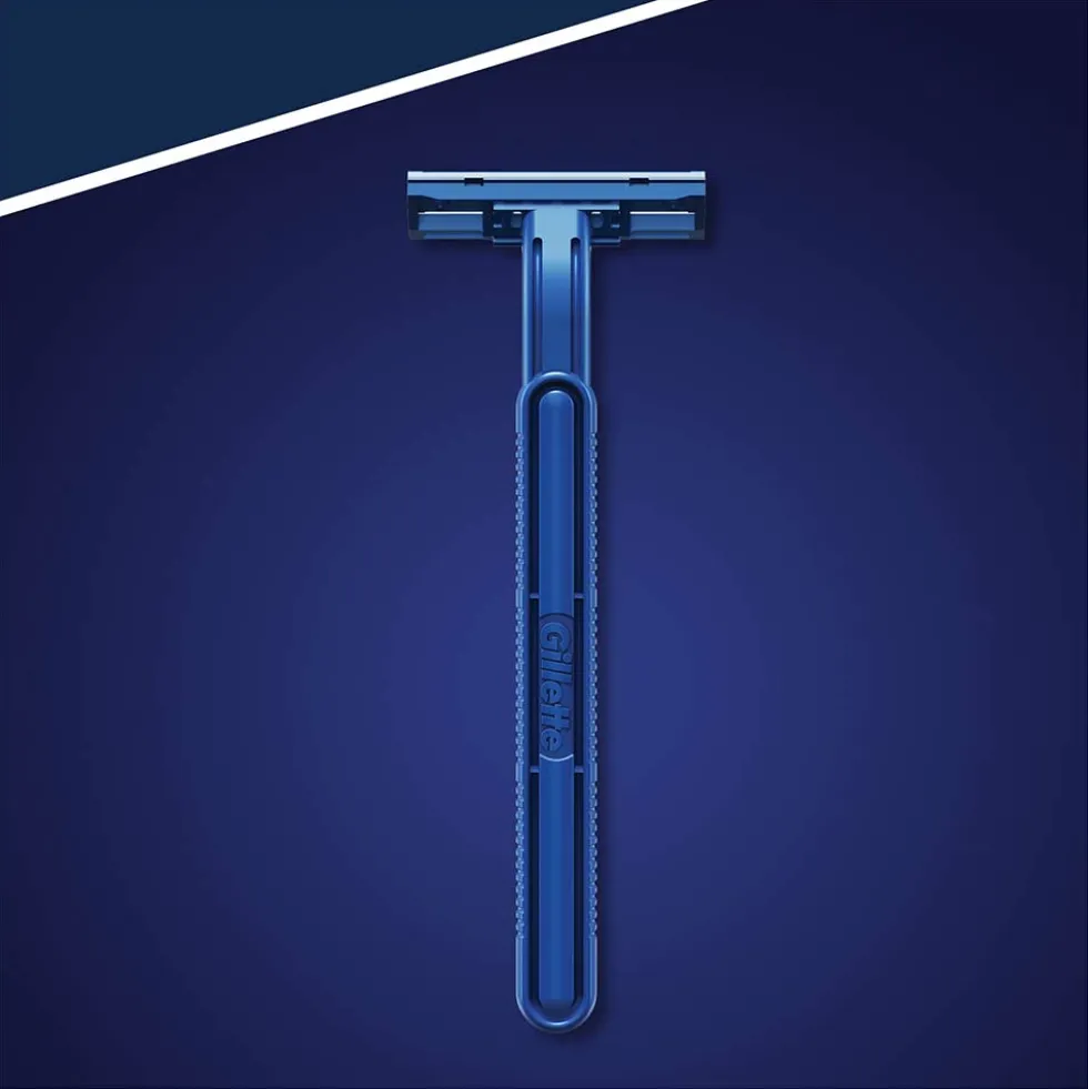 Gillette Blue II Rasoi da Uomo Usa e Getta a 2 Lame con Testina Fissa, 5 Pezzi
