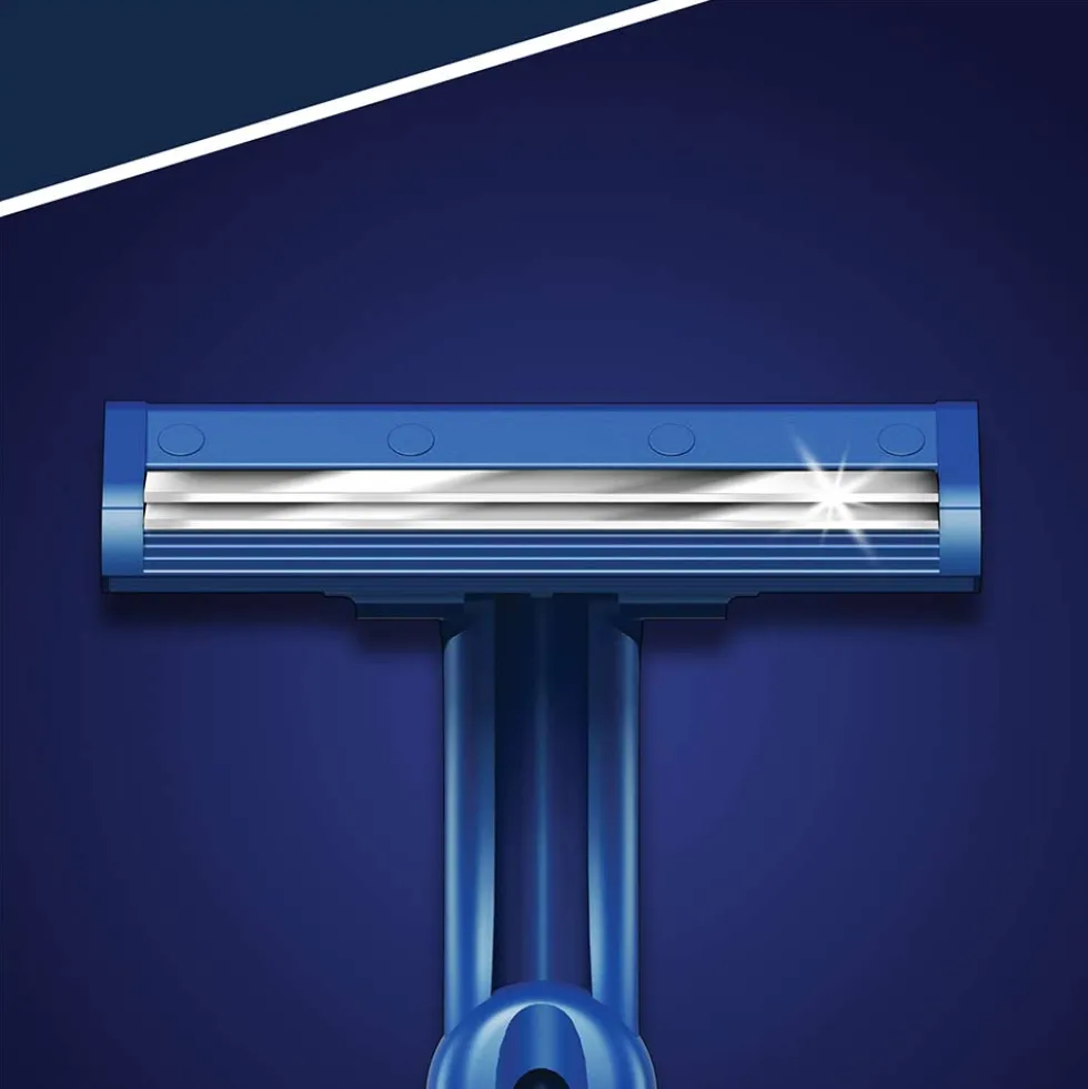 Gillette Blue II Rasoi da Uomo Usa e Getta a 2 Lame con Testina Fissa, 5 Pezzi