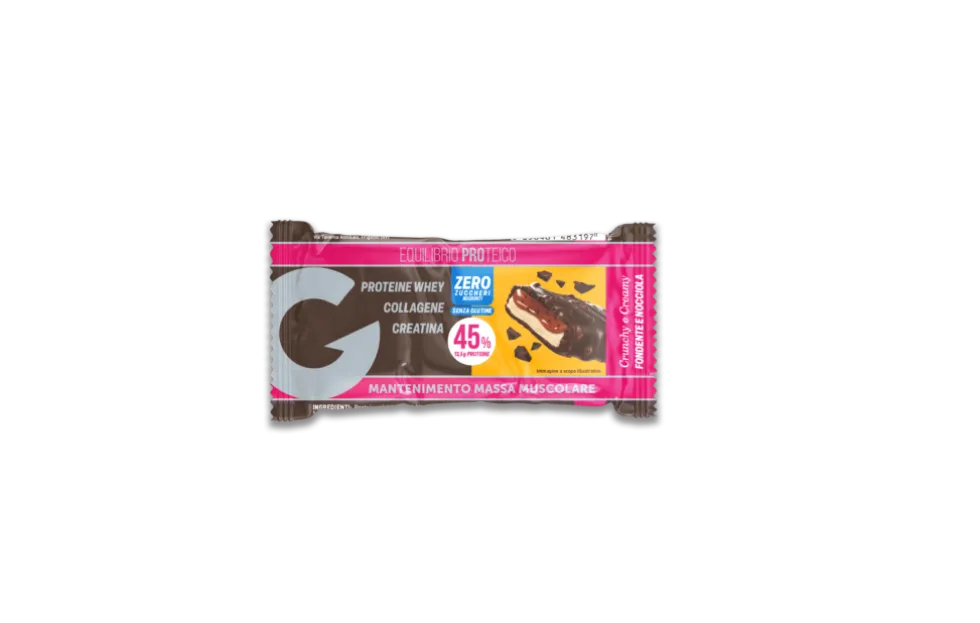 Giusto Barretta proteica al cioccolato fondente e nocciola Ricostituente muscolare, 30 g
