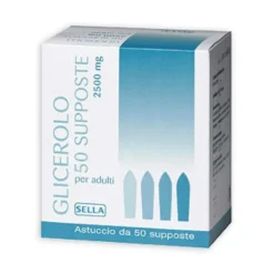 Glicerolo Adulti 2250mg Trattamento Stitichezza Occasionale, 50 Supposte