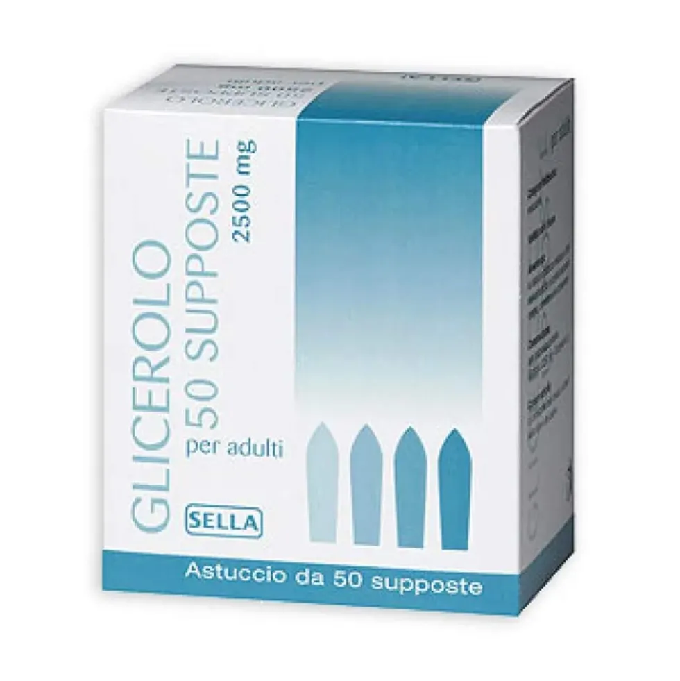 Glicerolo Adulti 2250mg Trattamento Stitichezza Occasionale, 50 Supposte
