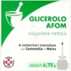 Glicerolo Afom Adulti 6,75 G Soluzione Rettale 6 Contenitori Monodose Con Camomilla E Malva