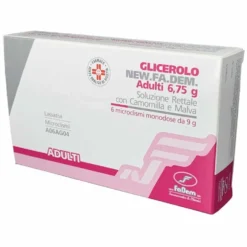 Glicerolo Cam Malva Adulti 6,75g Soluzione Rettale con Camomilla e Malva Trattamento Stitichezza Occasionale, 6 Microclismi Monodose da 9g