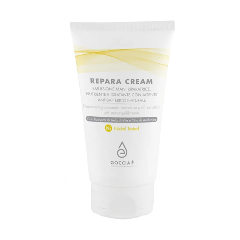 Goccia È Repara Cream - Crema mani riparatrice e nutriente con antibatterico naturale, 75 ml