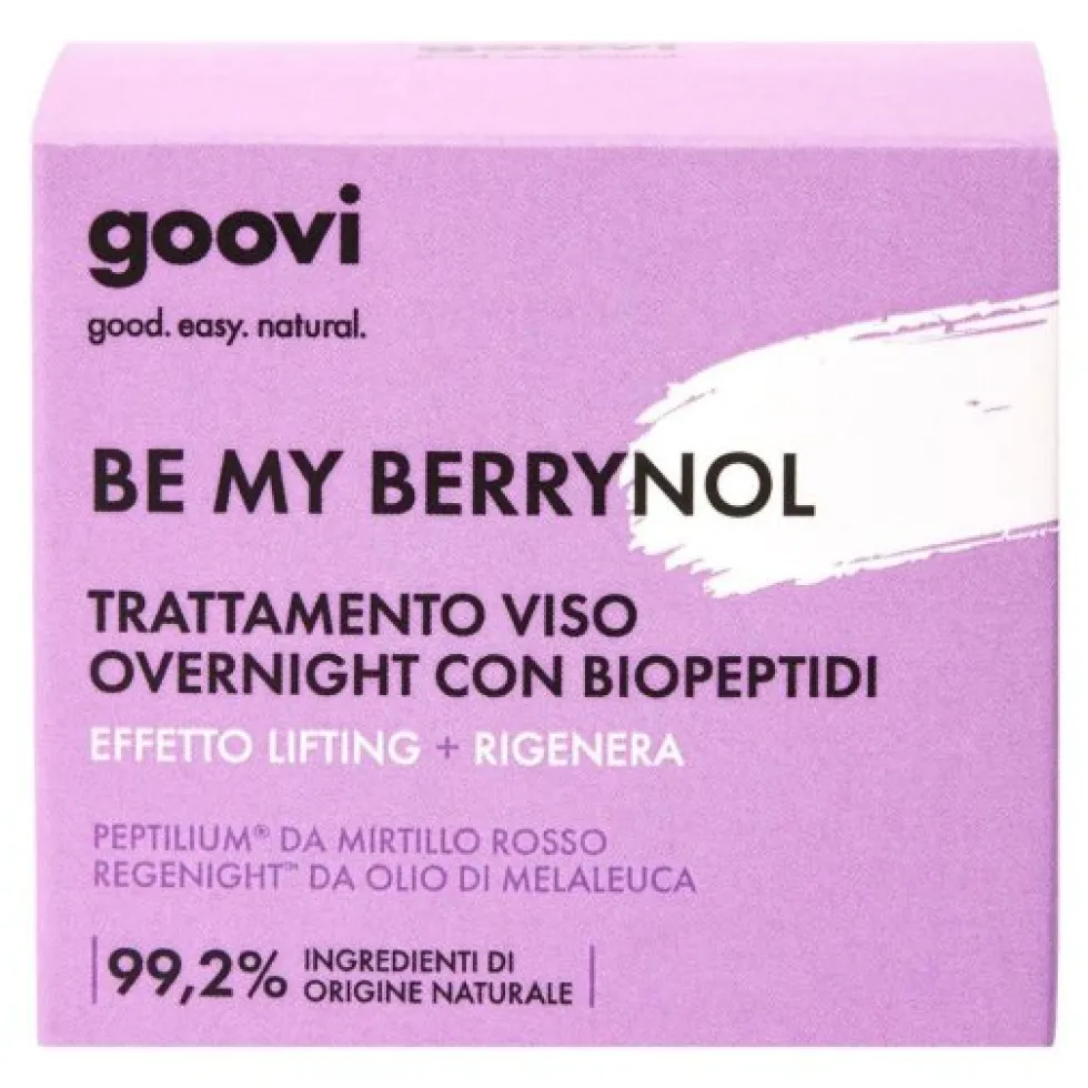 Goovi Be My Berrynol - Trattamento Viso Overnight con Biopeptidi Effetti Lifting + Rigenera, 50ml