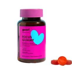 Goovi Focus Gummy - Integratore alimentare per lo stress e la concentrazione, 60 caramelle gommose