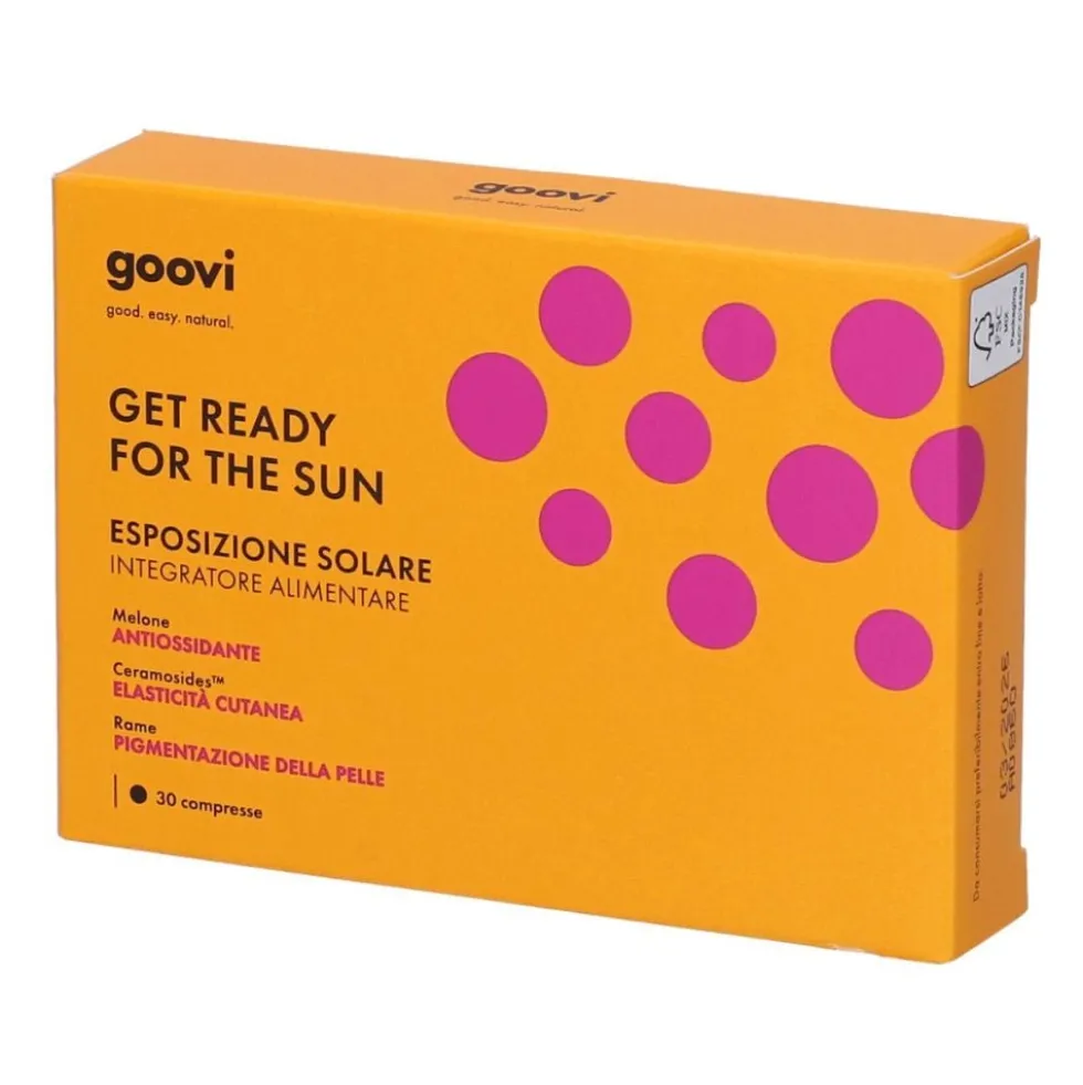 Goovi Get Ready for the Sun Integratore Alimentare Esposizione Solare, 30 compresse