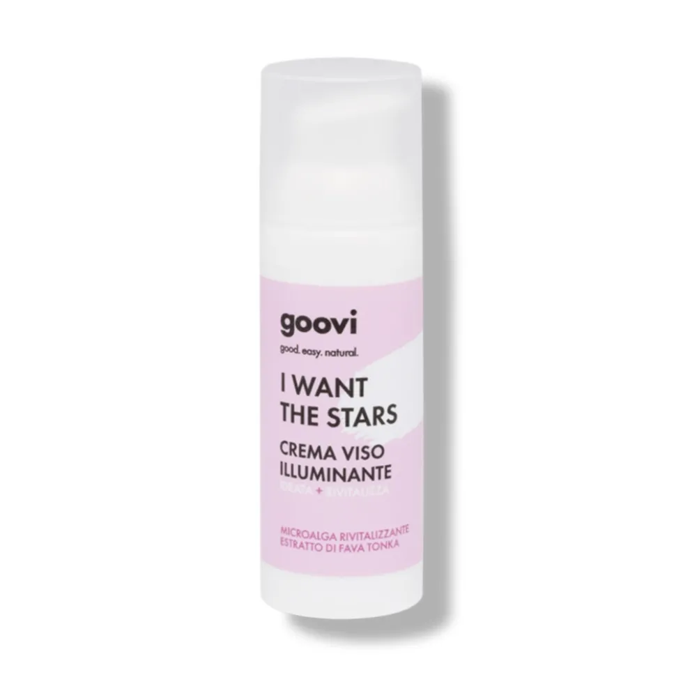 Goovi I Want the Stars - Crema viso illuminante per idratare e rivitalizzare, 50 ml