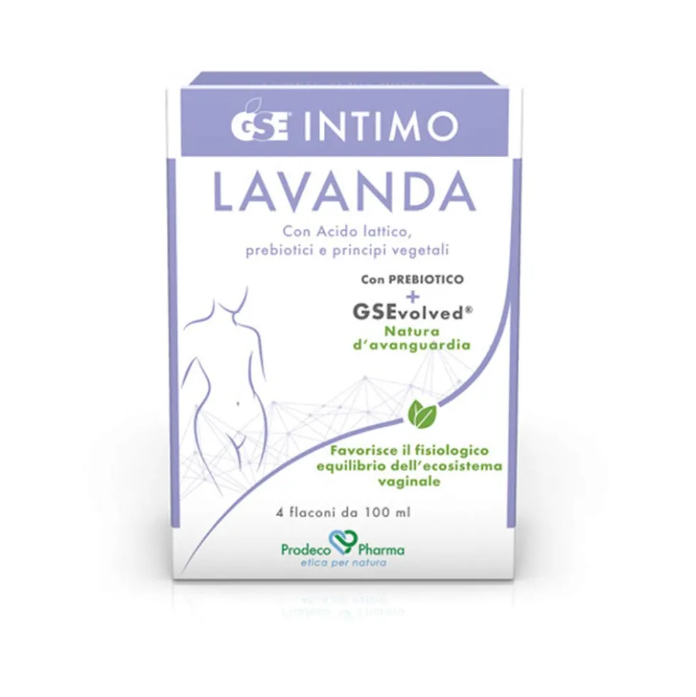 GSE Intimo -Lavanda Vaginale Trattamento Delicato, 4x100 ml