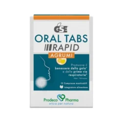 GSE Oral Tabs Rapid Integratore Gola e Apparato Respiratorio gusto Agrumi, 12 compresse