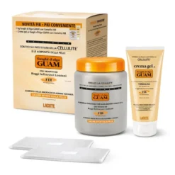 Guam Fanghi d'Alga FIR e Cremagel - Kit per il trattamento anticellulite, 1 kg e 200 ml